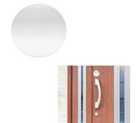 YAZANY Key Hole Cover Plate, 2Pcs Repair Escutcheon Door Lock Cover Door Plate, Blank Self Adhesive Fix Satin Stainless Steel 25mm Diameter
