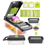 Yazdan 14-in-1 Multifunctional Mini Food Processor - Vegetable & Fruit Chopper, Slicer, Grater, Shredder, Handheld Kitchen Cutter, Easy-to-Use, Efficient Food Prep Tool for Home Cooking