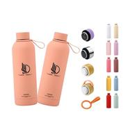 Yazdan Insulated Stainless Steel Thermos Bottle - BPA-Free Water Bottle for Men - Perfect for Sports, Travel, and School, 12 Hours Hot, 24 Hours Cold (Barbie Pink)