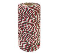 YAZHED Garden Twine,Coloured String Twine, 100M String Twine, 2MM Gift Wrapping String,tring for DIY Crafts, Gift Wrapping Christmas, Floristry and Gardening Decoration-Red Green