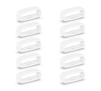 Yazhuq 10 Pieces Silicone Fastener Ring 18mm /20mm /22mm Wristband Keeper Smartwatch Strap Retainer Holder Replacement Accessory