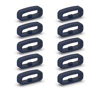 Yazhuq 10 Pieces Silicone Fastener Ring 18mm /20mm /22mm Wristband Keeper Smartwatch Strap Retainer Holder Replacement Accessory