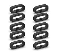 Yazhuq 10 Pieces Silicone Fastener Ring 18mm /20mm /22mm Wristband Keeper Smartwatch Strap Retainer Holder Replacement Accessory
