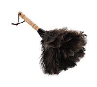 Yazhuq Natural Fluffy Ostrich Feather Duster with Wood Handle Eco-Friendly Dust Brush Handheld Duster Cleaning Supplies Ostrich Feather Duster
