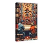 Yazidi Carpet Weaving, Kurdish Culture Canvas Poster Bedroom Decor Landscape Office Room Decor Gift 08x12inch(20x30cm)