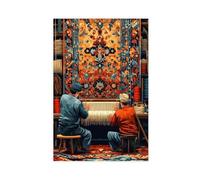 Yazidi Carpet Weaving, Kurdish Culture Canvas Poster Wall Art Decor Print Picture Paintings for Living Room Bedroom Decoration 24x36inch(60x90cm)