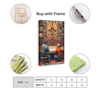 Yazidi Carpet Weaving, Kurdish Culture Canvas Poster Wall Art Decor Print Picture Paintings for Living Room Bedroom Decoration 20x30inch(50x75cm)