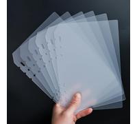 Yazikisa 6 Sheets Press on Nail Organizer Book Insert Pages Medium Acrylic Nails Storage Box Insert Page Matte Packaging with Glue Strips Art Salon Supplies A5 Size