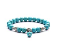 YAZILIND Cleanse and Clear Negative Energies Healing Power Bead Bracelet - Turquoise, Natural Gemstone Unisex Bracelet #1
