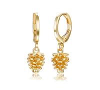 YAZILIND Drop Dangle Earrings Pine Cones Leverback Women's Birthday Presents Fashion Embellished Statement Jewelry(Golden)