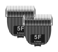 YAZIYIR 2 Pack Dog Grooming Replacement Blades Compatible with ONEISALL Dog Low Noise Dog Clipper & Dog Hair Vacuum Clipper,Made of Stainless Steel Pet Clipper Blade (Size 5F 1/4”(6.3mm))