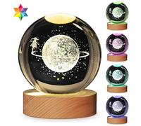 YAZJIWAN 3D Solar System Crystal Ball Lamp, Large Galaxy Night Light With 7 Color Change, Space Bedroom Decor, Christmas and Birthday Gift for Kids, Boys, Girls (Starry Sky Walk)