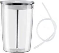 YAZOHFEY 16.9 oz. Glass Milk Storage Container for Jura Automatic Coffee Machines, Clear Glass Milk Container.