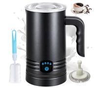 Yazoni 4-in-1 Electric Milk Frother and Warmer, 430ml Automatic Milk Warmer and Frother, Quiet Hot & Cold Milk Foamer Maker and Milk Steamer for Coffee, Latte, Cappuccino, Hot Chocolate Maker (Black)