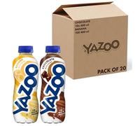 YAZOO Banana & Chocolate Milkshake Bundle, 400 ml (Pack of 20)