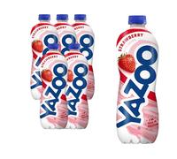 YAZOO Strawberry Milkshake Milk Drink, High in Protein & Calcium, 1 Litre (Pack of 6)