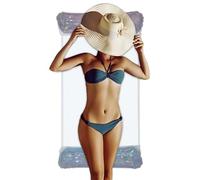 Yaztauho Adult Pool Float,Glitter Pool Lounger Float - Summer Glitter Floating Lounger for Adults Sunbathing Vacation Lakeside Leisure, Beach Relaxtion Supplies