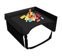 Yaztauho Car Tray for Kids, Foldable Activity Lap Desk for Carseat, Adjustable Strap & Pocket Car Seat Tray Table, Road Trip Must Haves for Kids Road Trip