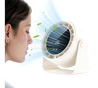 Yaztauho Desk Fan Quiet, Touch Control Long Lasting Power Table Fan, Silent Cordless Device Cooling Ventilador for Bedroom Room Camping Outdoor Travel
