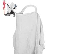 Yaztauho Feeding Cover for Breastfeeding | Privacy Nursing Shawl for Mothers,Breathable Cotton Feeding Poncho for Shopping Malls Parks Hospitals New Parents Public Space Travel
