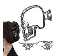 Yaztauho Gothic Hair Clips, Horror Metal Claw for Cool Girl, Spooky Spider Skull Hair Clip for Outdoor Stage Performance Party Cosplay Fall School Home Halloween Girls