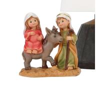 Yaztauho Holy Family Statue - Christmas Resin Cartoon Joseph Virgin Mary Figurines - Religious Catholic Figurines Sculptures Ornament for Christian Indoor Mantle Table Fireplace Home Church