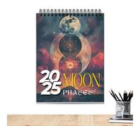 Yaztauho Moon Calendar,Astrological Calendar With Moon Phase Pattern - Daily, Weekly, Monthly Planner, Jan 2025 - Dec 2025, Moon Tracking, Astrology Decorations