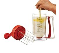 Yaztauho Pancake Batter Dispenser - 900ml Pancake Batter Dispenser and Mixer with Stirring Function, Pourer for Griddle, Waffle and Separator for Cupcakes, Waffles