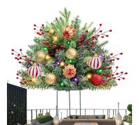 Yaztauho Planter Bushes Christmas,Artificial Planter Bushes with Tripod Stake - Home Decorations for Home Apartment Dormitory Offices Front Outside Party School Cemetery