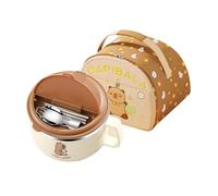 Yaztauho Ramen Bowl Set,1300ml Capybara Cereal Bowl with Lid - Cute Dinnerware for Everyday Dining Salad Cereal Soup Noodle Fruit Food Photography Cooking Lovers Office Apartment