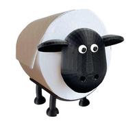 Yaztauho Sheep Toilet Paper Holder, Ceramic/Porcelain, Transitional Style, Desktop Tissue Paper Stand, Decorative Toilet Paper Organizer For Bathroom Kitchen Home, 10.7x8.8cm