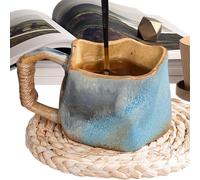 Yaztauho Stoneware Mug | 250ml Handmade Pottery Mugs Ceramic Coffee Cups | Portable Aesthetic Mug Drinkware for Home Coffee Tea Juice Milk