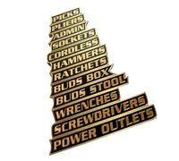 Yaztauho Tool Box Labels | Removable Reusable Organization Tags | Toolbox Organization Labels | for Drawers Cabinets Metal Surfaces Chest