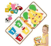 Yaztauho Travel Busy Toy,Felt Busy Toy for Kids | Fine Motor Skills Training Sensory Board, Early Education Activity for 1-3 Years Old Girls Boys Preschoolers
