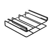 Yaztauho Under Cabinet Cutting Board Holder, Cutting Board Storage Rack With Hook, Kitchen Utensils, 26.8x25.8x3cm, Black