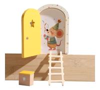 Yaztauho Wooden Fairy Door,Wooden Tiny Fairy Door | Home Decor for Holiday Party Supplies Christmas Thanksgiving Birthday Room Apartment Offices School Dormitory Weekday