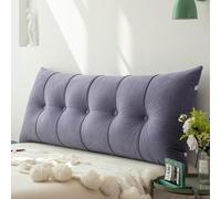 YAZWRJLM Triangular Wedge Headboard Cushion Double/single Bed,reading Pillow For Bed, Back Support Cushion For Adults,large Backrest Lounge Cushion With Removable Cover(Purple,120x55x20cm)