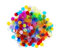 YAZWUR 100 Piece Magnetic Bingo Set - Chip with Metal Ring, Plastic Tokens, Markers, Math Account, Scientific Research, STEM Kit, Family Game Evenings (Multi-Colour)