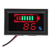 YB27VE Electric Car Digital LED Voltage and Electricity Dual Meters Tester Battery Power Display Voltage Meter High Definition LED Screen for Cars Motorcycles Scooters Bikes Power (lead acid 12V)