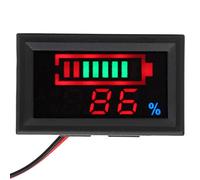 YB27VE Electric Car Digital LED Voltage and Electricity Dual Meters Tester Battery Power Display Voltage Meter High Definition LED Screen for Cars Motorcycles Scooters Bikes Power (Lithium battery