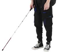 YBAAKZIIR Blind Cane, 8 Sections Blind Cane with Reflective(figure 2), Titanium Alloy Telescopic Blind Walking Stick(139.5cm/55in)