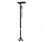 YBAAKZIIR Blind Cane， Canes Walking Frame Crutch Folding Cane with Adjustable Led Light(Black)