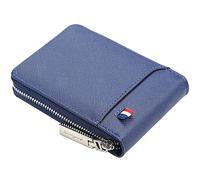 YBAAKZIIR Soft Leather Tri Fold Wallet, Men's RFID Blocking Wallet with Multiple Card Slots PU Leather Multicolor(Blu)