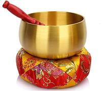 YBAAKZIIR Tibetan Singing Bowl Set singing bowl Metal Buddha Sound Bowl Unique Gift Great, Gold