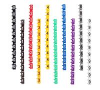 YBAAKZIIR Wire Numbering Marker, 150 Pcs Electrical Sticker Wire Number Label Multicolor Cable Markers Labeler Electric 0- Tie Clip-on Self- Adhesive Electric(0.48x0.30x0.30cm)