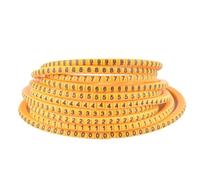 YBAAKZIIR Wire Numbering Marker, 500PCS EC-0/1/2/3 Cable Wire Marker 0 to 9 for Cable Size 1.5/2.5/4.0/6.0 sqmm Colored Number Tube Cable Markers Label(Ec 1yellow)
