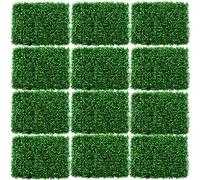 ybaymy 12PCS Grass Wall Panel 60 x 40cm Artificial Hedge Boxwood Panels Trellis Screening Fake Ivy Plants Privacy Fence Grass Backdrop Wall for Indoor Outdoor Home Balcony Garden Decor