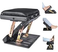 ybaymy Foot Rest Under Desk Adjustable 4 Height Foot Stool with Removable Soft Footrest Pad, Max-Load 120 kg Ergonomic Design for Back, Knee, Foot Pain Relief Airplane Foot Rest