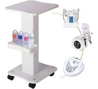 ybaymy Salon Trolley Cart on Wheels, 2 Tiers Rolling Beauty Spa Service Cart for Esthetician, Steel Mobile Beauty Medical Instrument