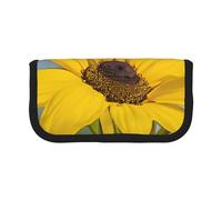 YBAZYBXY Beautiful Sunflower Print Canvas Fountain Pen Pouch Stylish Pen Case Organizer Bag Makeup Bags,for Everyday Travel